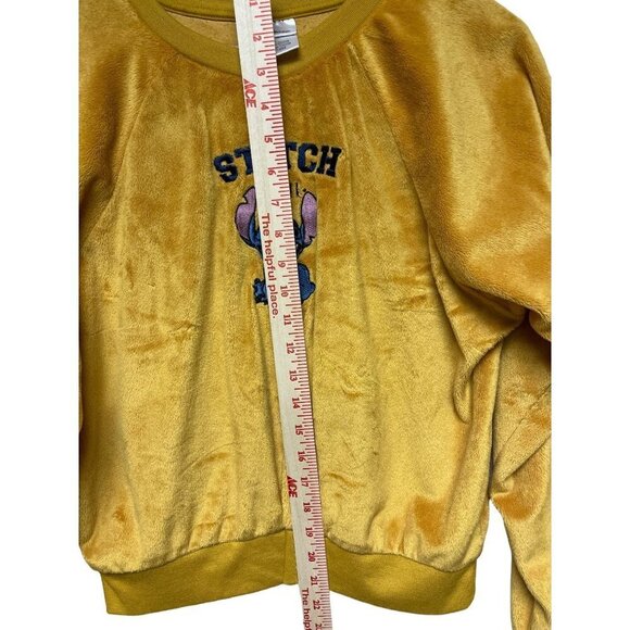 Disney Stitch Fleece Gold Long Sleeve Sweatshirt Women's Size Large - Picture 8 of 8
